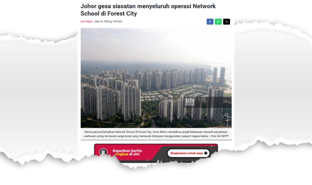 PAS kemuka usul tergempar isu Network School di Forest City ke Dewan Rakyat