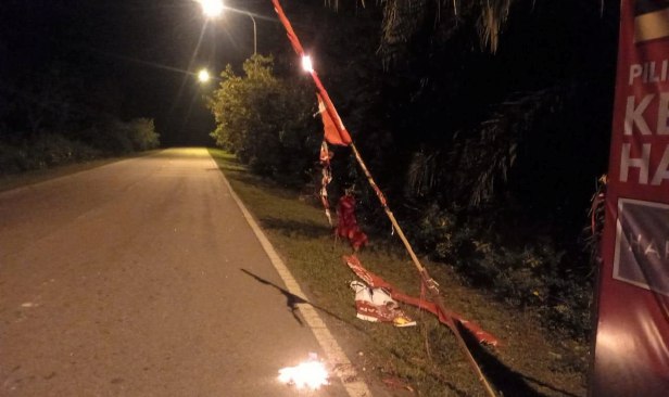PRN NS: Bahan kempen dirosakkan, dipercayai angkara khianat