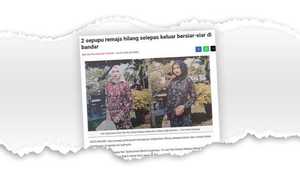 Dua remaja hilang ditemui selamat di inap desa