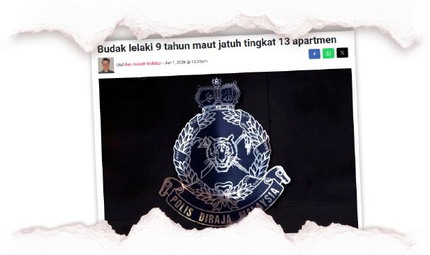 Kanak-kanak maut terjatuh tingkat 13: Polis rekod keterangan 8 individu