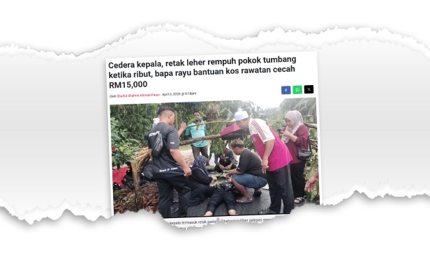 Bapa pemuda kemalangan langgar pokok tumbang minta orang ramai henti salur sumbangan