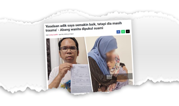 Wanita mangsa belasahan suami berupaya solat, bergerak perlahan