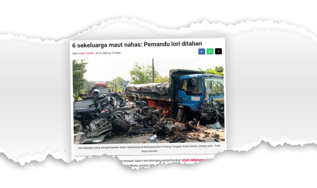 Mahkamah tolak permohonan reman pemandu lori terbabit kemalangan maut enam sekeluarga