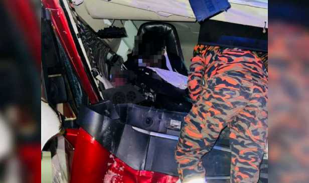 Suami maut, isteri mengandung cedera nahas 2 treler