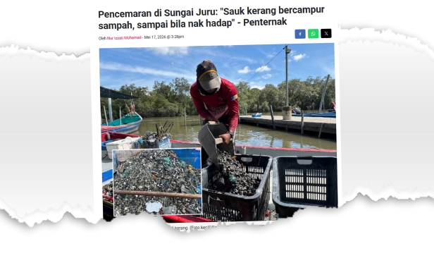 Analisis makmal sahkan hasil laut, kualiti air Kuala Juru selamat