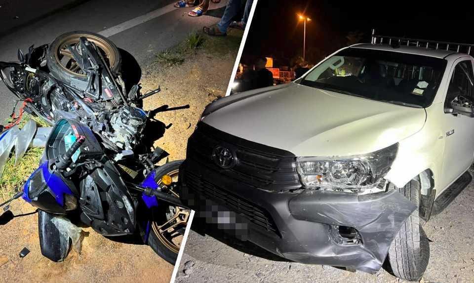 Bapa maut, anak parah selepas pikap potong di garisan berkembar