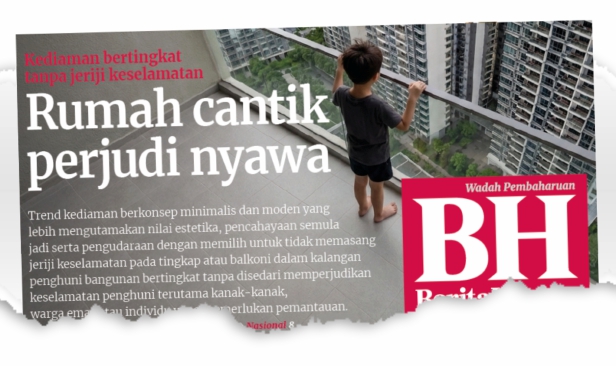Rumah tanpa jeriji di bangunan bertingkat perjudi keselamatan