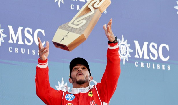 Hamilton raih kemenangan pertama bersama Ferrari di Catalunya